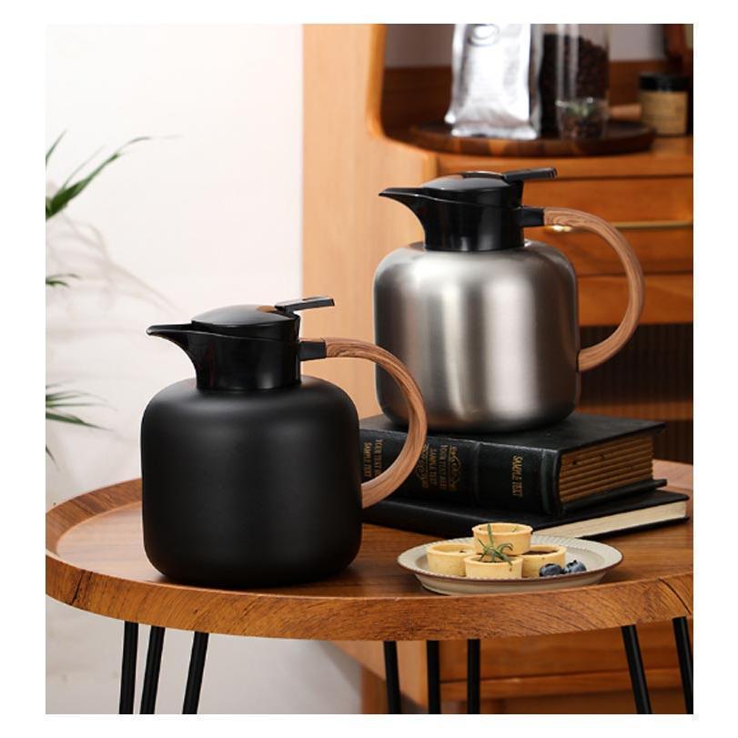 保温ポット 2L 卓上ポット 魔法瓶 2リットル 広口 保温 保冷 ステンレスポット ティーポット 3重壁設計 真空断熱ポット テーブルポット ワンタ | ブランド登録なし | 17