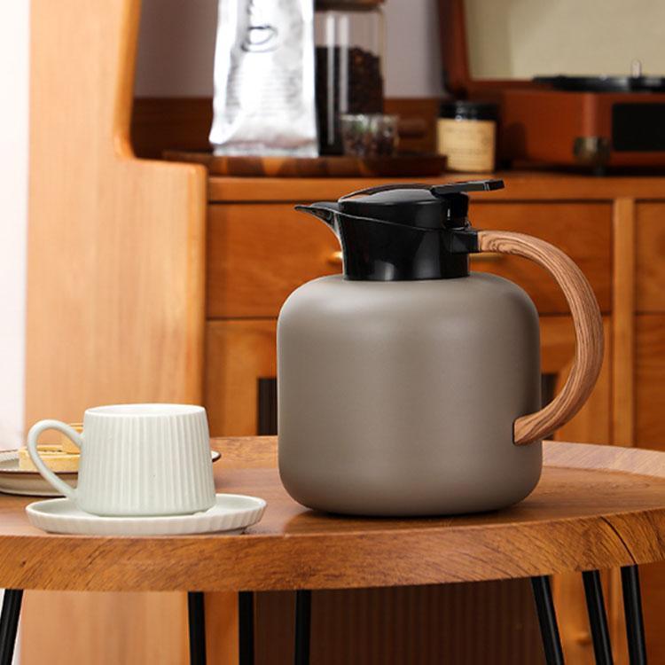 保温ポット 2L 卓上ポット 魔法瓶 2リットル 広口 保温 保冷 ステンレスポット ティーポット 3重壁設計 真空断熱ポット テーブルポット ワンタ | ブランド登録なし | 01