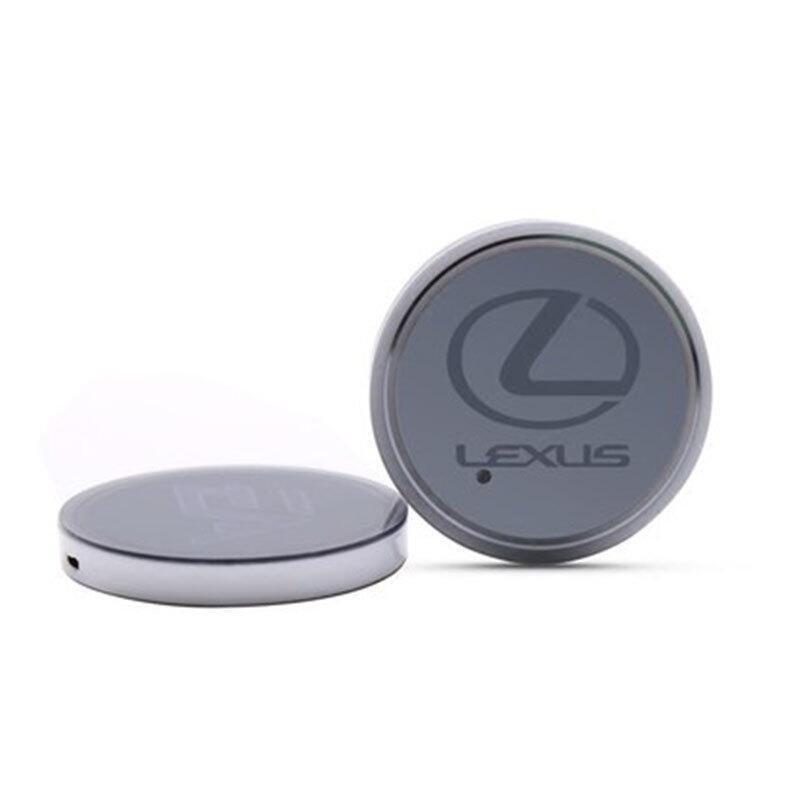 車載RGBイルミネーションコップコースターアクリル製2枚セットトヨタレクサス（LEXUS)ES NX RX IS CT UX汎用内装アクセサリーパーツ | ブランド登録なし | 01