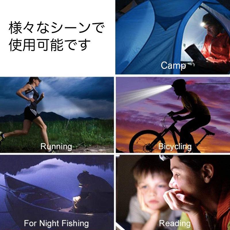 ヘッドライト 充電式 釣りLED 防災 ヘッドランプ センサー付き キャンプ USB 訳あり | ブランド登録なし | 08