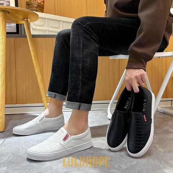 メンズ シークレットシューズ スリッポン編み込み イントレチャート カジュアル シューズ スニーカー ヒールアップ 靴 | ブランド登録なし | 10