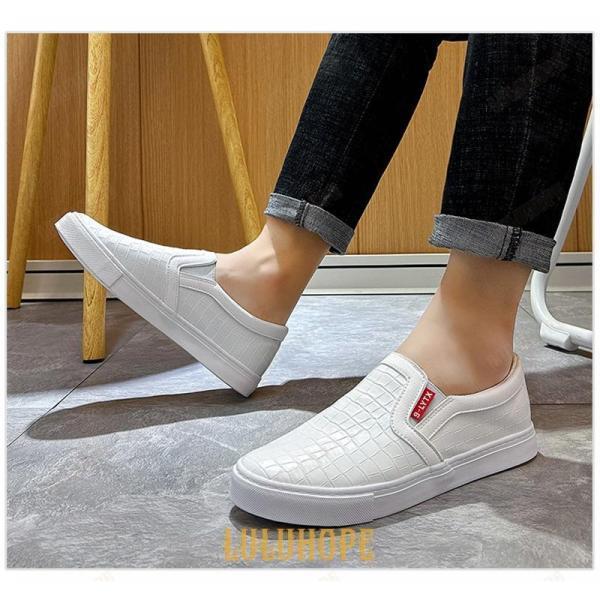 メンズ シークレットシューズ スリッポン編み込み イントレチャート カジュアル シューズ スニーカー ヒールアップ 靴 | ブランド登録なし | 06
