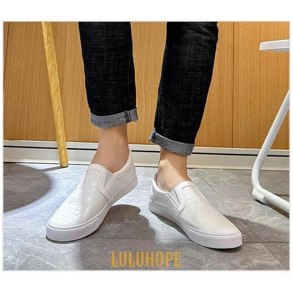 メンズ シークレットシューズ スリッポン編み込み イントレチャート カジュアル シューズ スニーカー ヒールアップ 靴 | ブランド登録なし | 07