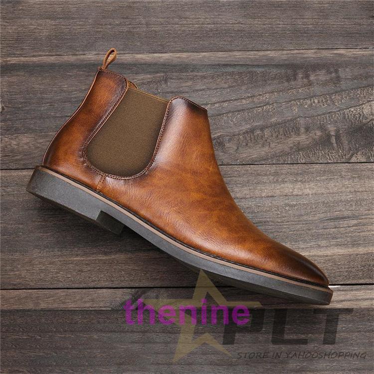 ショートブーツ メンズ レザー 皮 エンジニア チャッカブーツ 革 ビジネスシューズ 滑り防止 通勤通学 | ブランド登録なし | 12