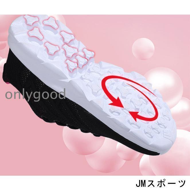 スニーカー レディース ローカット 運動靴 レースアプシューズ メッシュ ジョギング トレーニング 美脚 スポーツ 黒 ランニング 歩きやすい 軽量 通気 | ブランド登録なし | 06