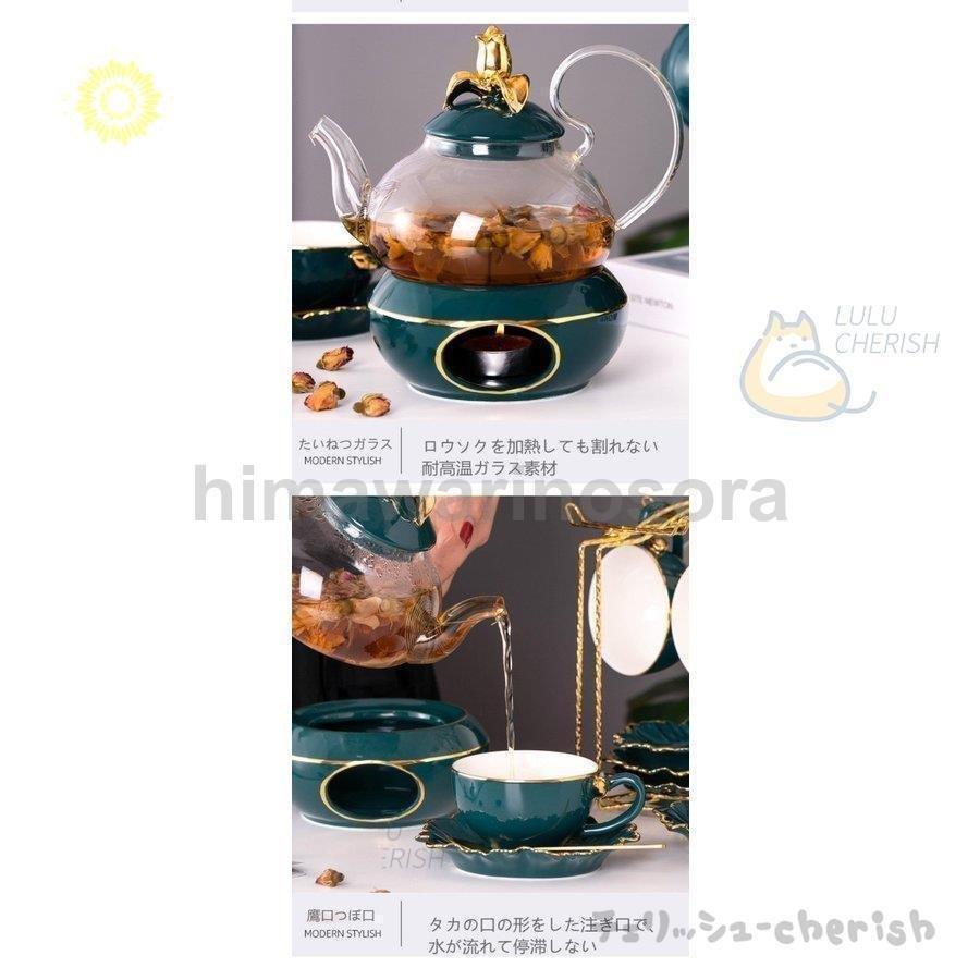 アフタヌーンティー茶器セット加熱家庭用養生茶器ガラス泡ティーポットシンプル北欧風中国茶器 卒業式 | ブランド登録なし | 16