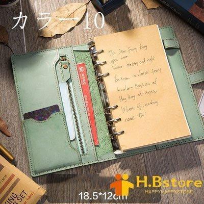 手作 システム手帳 日記帳 高級本革 アンティーク アンティーク ビジネスノート 手帳 牛革 A6の画像