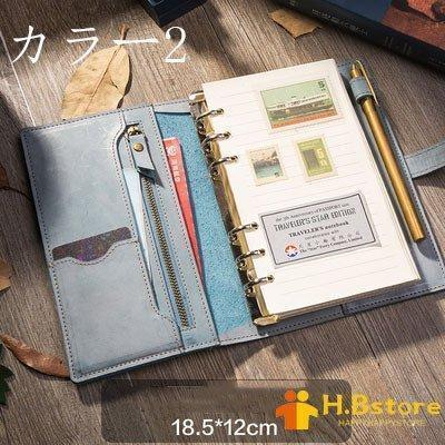 手作 システム手帳 日記帳 高級本革 アンティーク アンティーク ビジネスノート 手帳 牛革 A6の画像