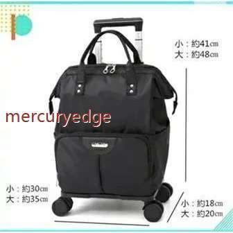 ソフトキャリーバッグリュック リュックになる キャリー 機内持ち込み レディース キャスター付きリュックリュックサック　マザーズバッグ 短期旅行カバン ４輪 | ブランド登録なし | 04