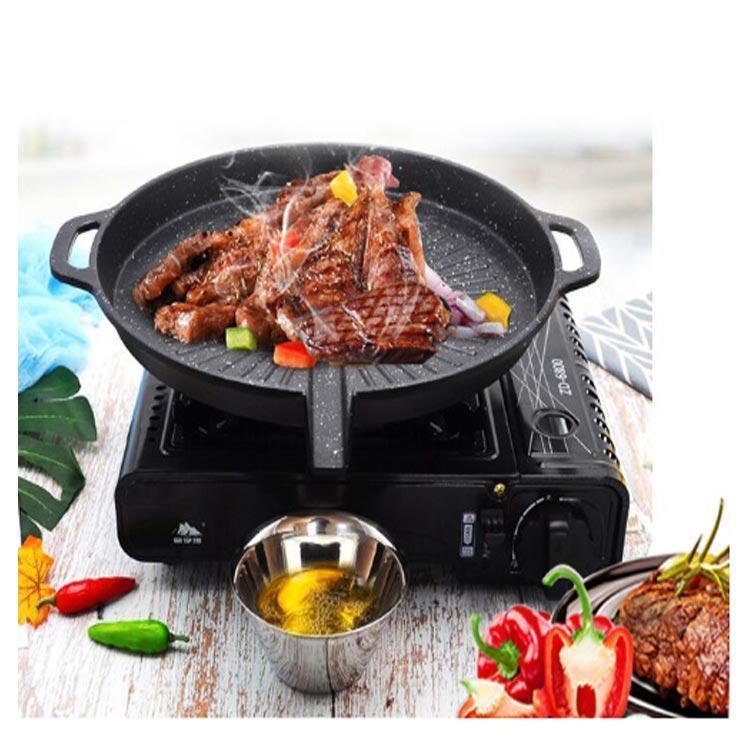 サムギョプサル IH/ガス 鉄板焼き 四角型 サムギョプサル専用 丸型 焼肉 油の自動排出構造 韓国食器 プレート BBQ 鉄板 カロリーオフ 焼肉 | ブランド登録なし | 09