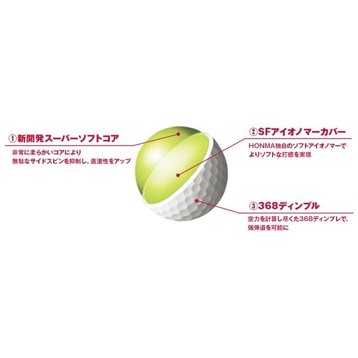 ホンマ ゴルフ ボール A1 日本正規品 柔らかい 打感 猛烈な スピン 圧倒的な 飛距離 Bt1905 プログレスショップ 通販 Yahoo ショッピング