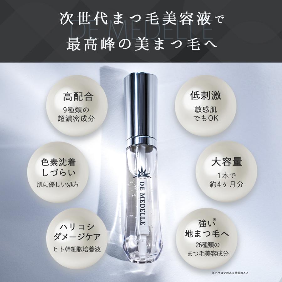 メデル（medelle） デ まつ毛美容液 低刺激 約4ヶ月 大容量 8ml まつげ
