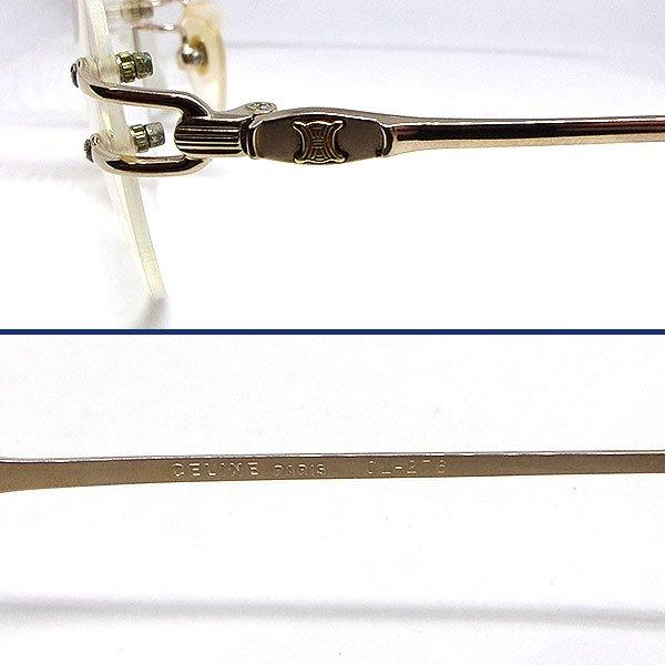 セリーヌ K18 チタン メガネ 眼鏡 度有 CL-276 Ti-P DEC □16-135 