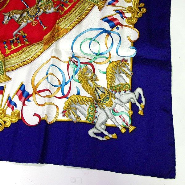 超美品 エルメス シルク スカーフ カレ 90 メリーゴーランド LUNA PARK