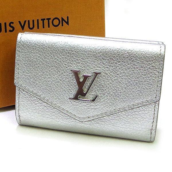 美品 ルイ・ヴィトン ポルトフォイユ ロックミニ シルバー 三つ折り  