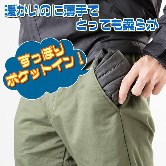 送料無料 防寒手袋 最強 バイク メンズ 自転車 薄手 【HS-201】防寒 手袋 富士グローブ |  | 04