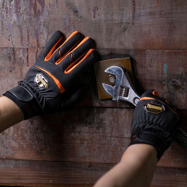 【メール便4双OK】作業用手袋 薄手 グリップ抜群 フィット タッチパネル対応 消防 革手袋 消防団 操法大会 最強 【JP-607】プロハンズ 富士グローブ |  | 09