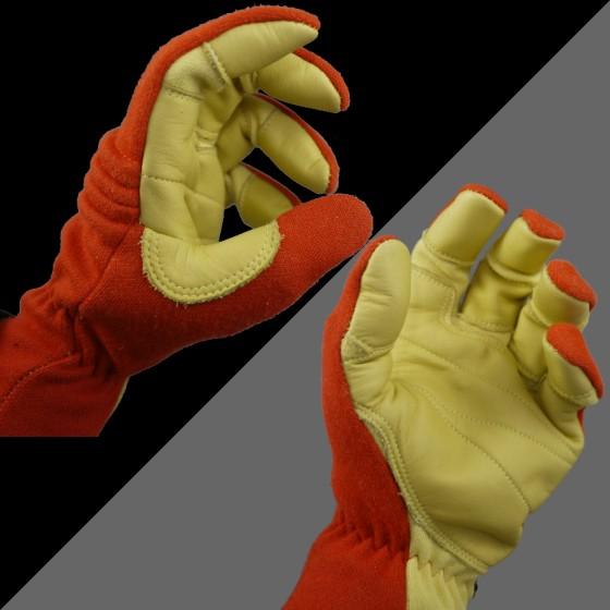 【メール便OK185円/2双まで】アラミドなのに抜群の柔軟性【KO-212 オレンジ】ケブラー　消防 災害　耐熱　耐切創 作業用 消防団 消防手袋 訓練/救助 |  | 04