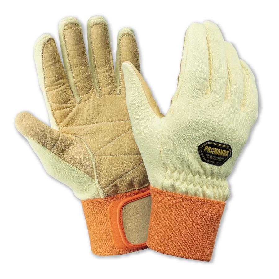 メール便OK185円/2双まで】PROHANDS アラミド×牛革 耐炎・耐切創【KY