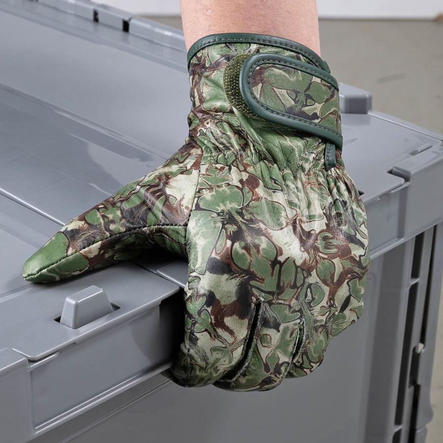 メール便OK185円/4双まで】迷彩手袋 革手袋 自衛隊 作業用手袋