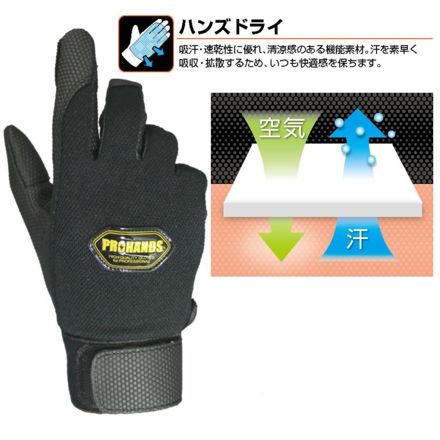 メール便OK185円/4双まで】作業用手袋 グリップ 消防手袋【PU-680