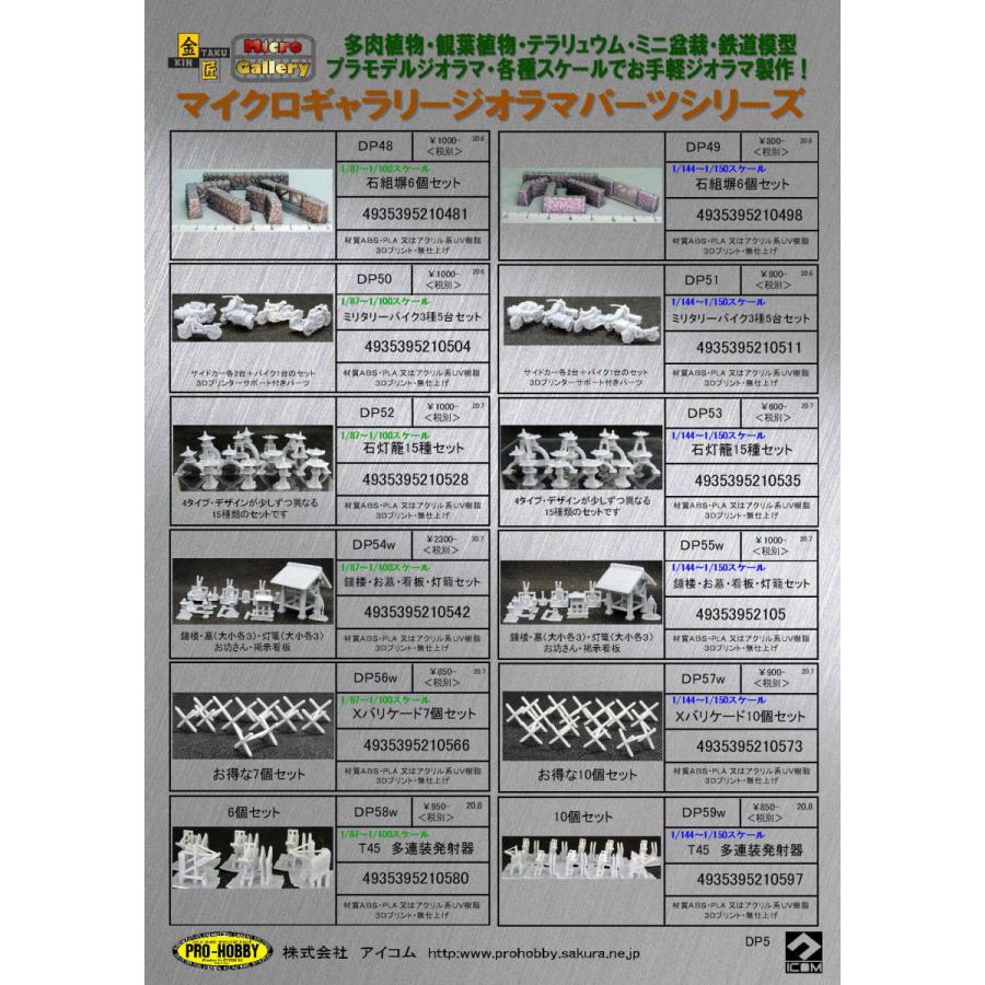 DP63w バリケードセット 1/144~1/150スケール 3Dプリンターシリーズ