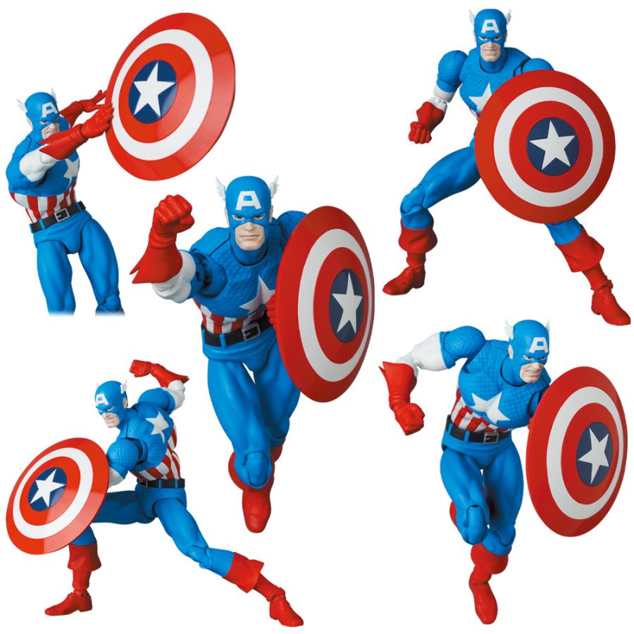アメコミ MAFEX CAPTAIN AMERICA COMIC Ver. x MEDICOM TOY（メディコム・トイ） MAFEX CAPTAIN AMERICA（COMIC Ver