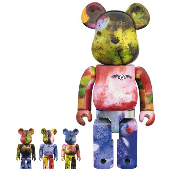 BE@RBRICK PUSHEAD 3 different colors 100％ & 400％ 4 PC SET | MEDICOM TOY