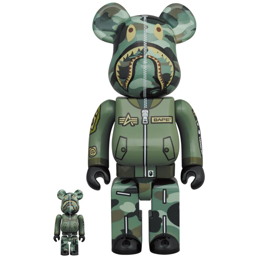 MEDICOM TOY - BE@RBRICK BAPE (R) × ALPHA 1000％ ベイプ BAPE® x ALPHA INDUSTRIES x BE@RBRICK | bape.com
