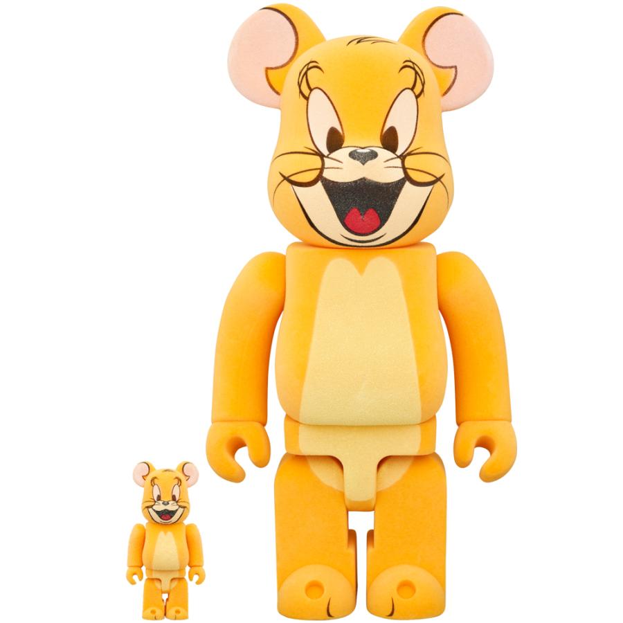 BE@RBRICK JERRY（Classic Color） FLOCKY Ver. 100％ & 400％ (TOM AND JERRY) | MEDICOM TOY