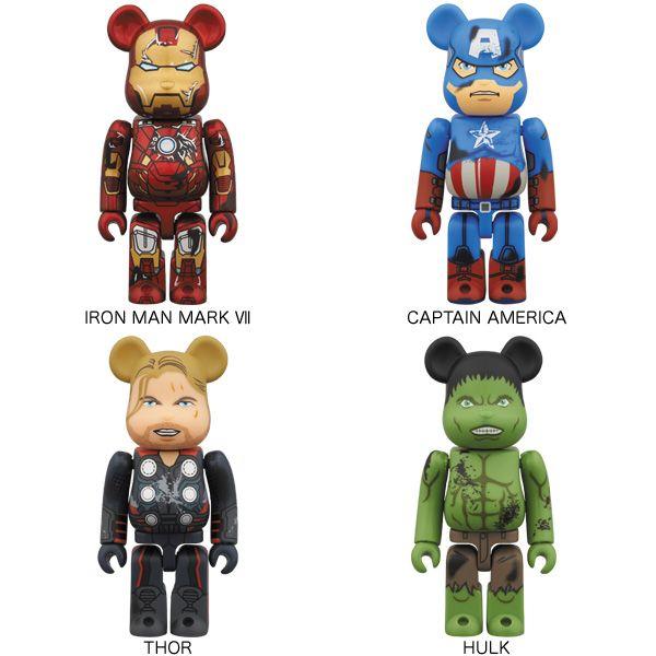 BE@RBRICK THE AVENGERS DAMAGE Ver. 100％ | MEDICOM TOY