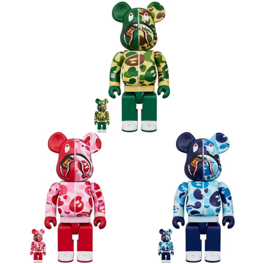 MEDICOM TOY BE@RBRICK BABY MILO(R) CAMO SHARK 100％ & 400