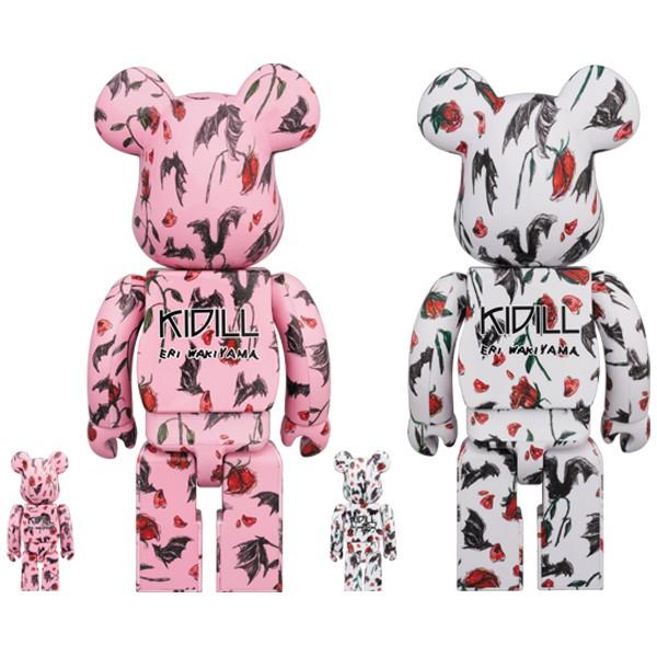 BE@RBRICK KIDILL × ERI WAKIYAMA BAT & ROSE 100％ & 400％ Pink/White | MEDICOM TOY | 01