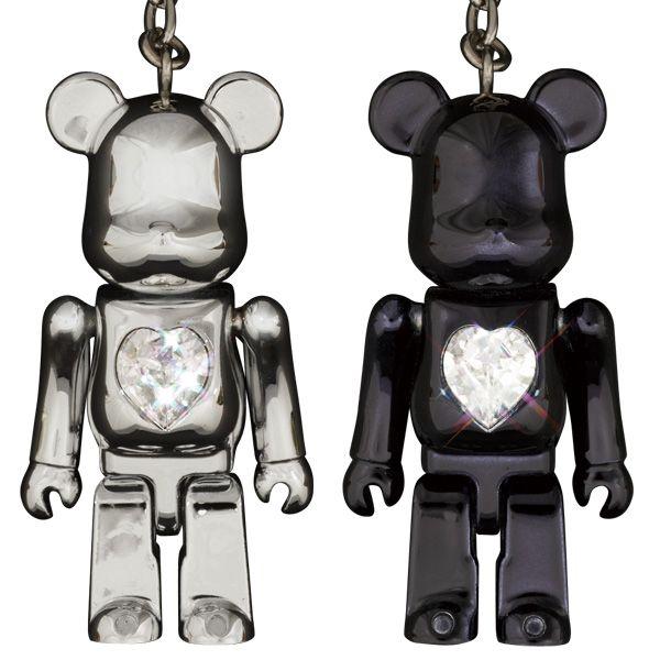 BE@RBRICK クリスタルハート メタルチャーム クロームメッキモデル / グロスブラックモデル | MEDICOM TOY