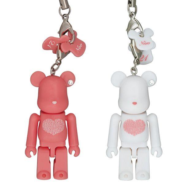 Happy BE@RBRICK INTERNATIONAL LOVE HEART（ピンク／ホワイト） | MEDICOM TOY