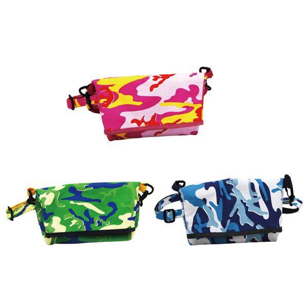 FABRICK(R) ANDY WARHOL - ANDY WARHOL CAMOFLAGE CAMERA BAG CAMO （PINK / GREEN / BLUE） | MEDICOM TOY
