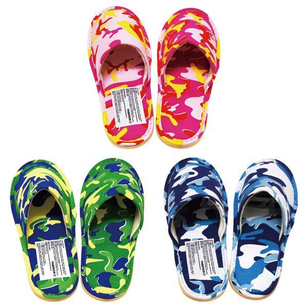 FABRICK(R) ANDY WARHOL - ANDY WARHOL CAMOFLAGE SLIPPERS CAMO （PINK / GREEN / BLUE）｜project1-6｜02