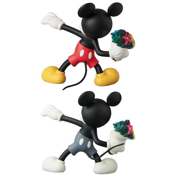 MEDICOM TOY - VCD THROW MICKEY NORMAL Ver.／B&amp;W Ver. Medicom VCD Disney Throw Mickey B&W Ver. Figure black