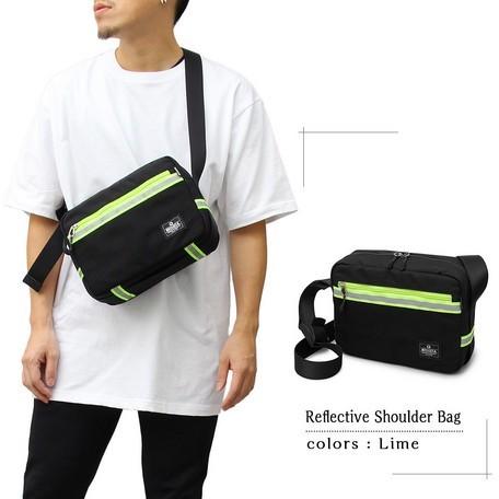 ショルダーバッグ メンズ ミニショルダー レディース リフレクター テープ ミニショルダー バッグ スクエア ショルダーバッグ Project 通販 Yahoo ショッピング