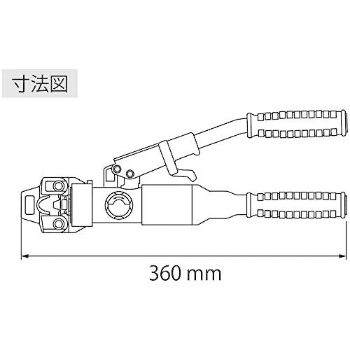 ロブテックス 手動油圧式圧着工具 使用範囲14・22・38・60 AKH60N