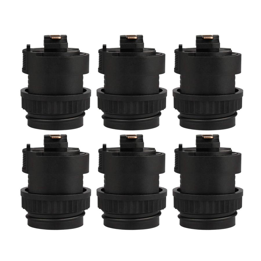 DiCUNO ライティングレールソケット ダクトレール用 電球ソケット 黒 E26口金対応 LED専用レール照明器具 天井照明 6個セット | 