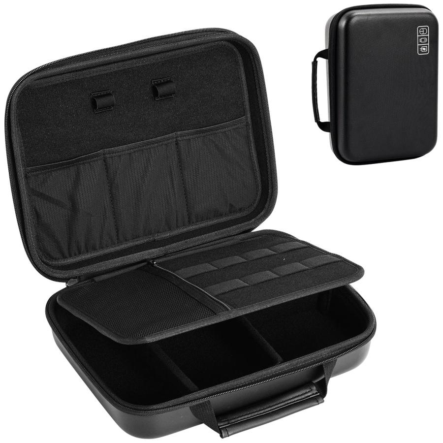 ProCase ガジェットポーチ、防水性のあるEVA材、大容量、3層仕組み MacBook アダプタ・ Magic Mouse 2・ USB Flas | 