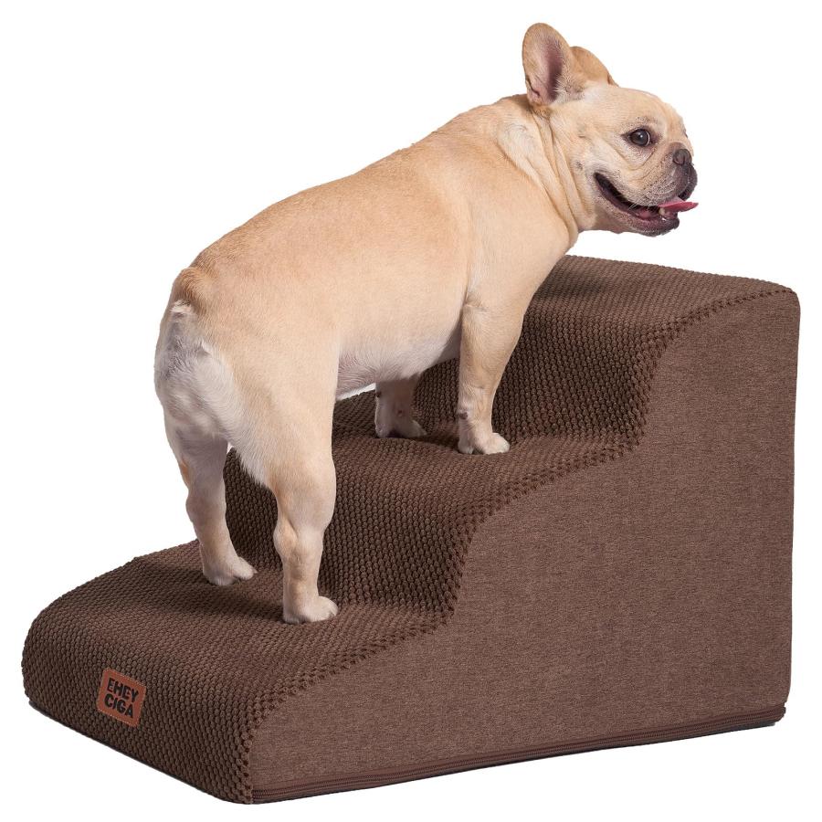 EHEYCIGA 犬階段 3段 ブラウン ペットステップ ドッグステップ ペット