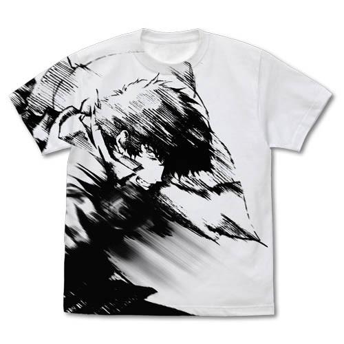 【送料無料対象商品】コスパ カウボーイビバップ スパイク・スピーゲル オールプリントTシャツ WHIT【ネコポス/ゆうパケット対応】｜projectcore