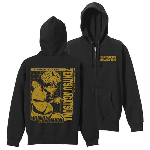 メンズファッション 数量限定 即納特価 コスパ 鬼滅の刃 我妻善逸 ジップパーカー Black Joyag6nmva Www Blutronic Com