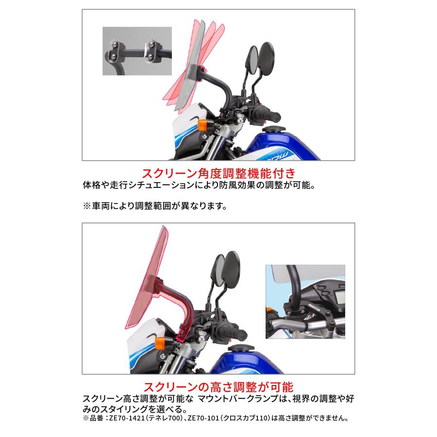 ZETA RACING MONKEY125 ウィンドシールドスクリーン Amazon.co.jp: ZETA Racing Monkey 125 Adventure Windshield