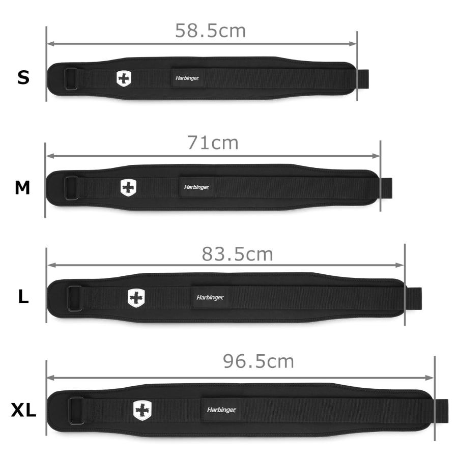 【日本正規品】 ハービンジャー(Harbinger) トレーニングベルト 筋トレ リフティング用 4.5インチフォームコアベルト ブラック M(ウエス |  | 06
