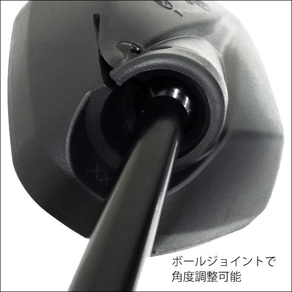 バイクミラー [55] 左右セット 正10mm ヘキサゴン 凸面ミラー マットブラック |  | 03