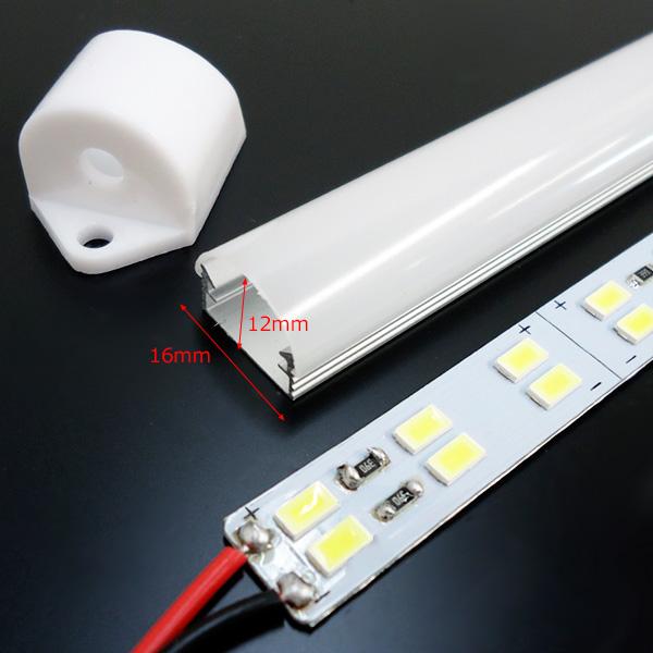 LEDアルミバー ライト【12V 50cm】2本セット 白色作業灯 LED計144発 取付金具付 |  | 02