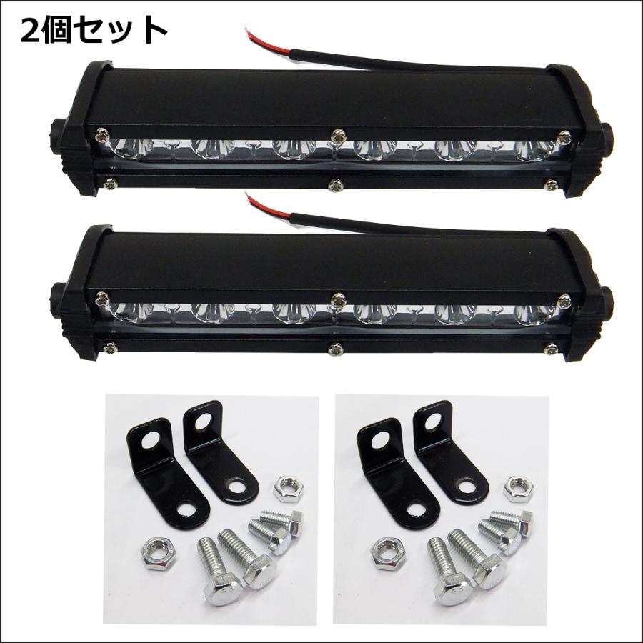 LED ワークライト 2個セット【Qホワイト】12V 24V 18W LEDライトバー フォグランプ |  | 02